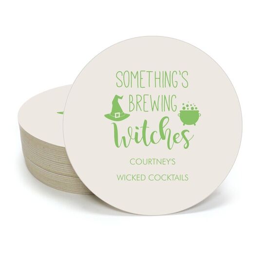 Something's Brewing Witches Round Coasters